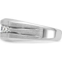 14K White Gold Men's 5-Stone Diamond Ring - 1/2 Carat Total Diamond Weight by IBGoodman