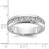 14K White Gold Men's 9-Stone Diamond Ring - 1.035 Carats Total Diamond Weight by IBGoodman