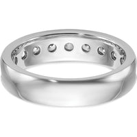 14K White Gold Men's 9-Stone Diamond Ring - 1.035 Carats Total Diamond Weight by IBGoodman