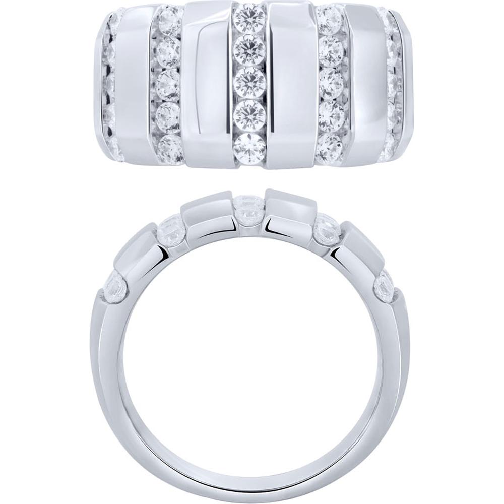 14K White Gold Men's Channel Set Diamond Band Ring - 1.50 Carat Total Diamond Weight - Royal Jewelry
