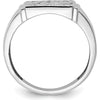 14K White Gold Men's DAD Ring Mounting with 6 Round Stone Settings - Customizable Design by 0