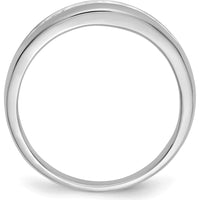 14K White Gold Men's Diamond Channel Ring with Round Diamonds - 0.23 Carat Total Diamond Weight by 0