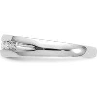 14K White Gold Men's Diamond Channel Ring with Round Diamonds - 0.23 Carat Total Diamond Weight by 0