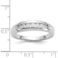 14K White Gold Men's Diamond Channel Ring with Round Diamonds - 0.23 Carat Total Diamond Weight by 0