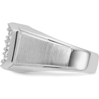 14K White Gold Men's Diamond Cluster Ring with 1 1/5 Carat AA Quality Diamonds by IBGoodman