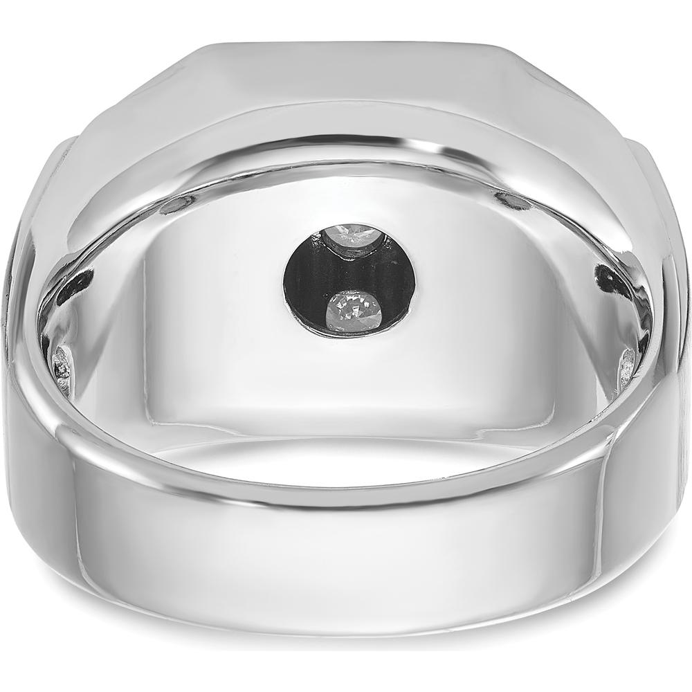 14K White Gold Men's Diamond Cluster Ring with 1 1/5 Carat AA Quality Diamonds by IBGoodman