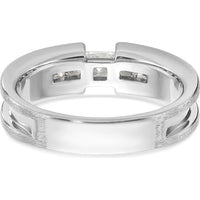 14K White Gold Men's Diamond Ring with 3/4 Carat of Square-Cut Diamonds - 0.5 Carats Total Diamond Weight by IBGoodman
