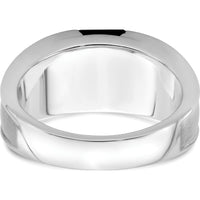 14K White Gold Men's Onyx and Diamond Ring - 0.05 Carat Total Diamond Weight by 0