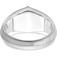 14K White Gold Men's Onyx and Diamond Ring with 1.6 Carat Onyx and 0.03 Carat Total Diamond Weight by 0