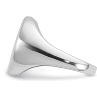 14K White Gold Men's Oval Gemstone Ring Mounting - Ideal for Custom Sapphires, Emeralds, or Onyx by IBGoodman