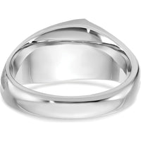 14K White Gold Men's Polished and Satin 3-Stone Diamond Ring - 0.51 Carats Total Diamond Weight by IBGoodman