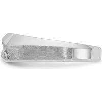 14K White Gold Men's Polished & Satin 5-Stone Diamond Ring Mounting by IBGoodman
