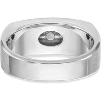 14K White Gold Men's Polished & Satin 5-Stone Ring Mounting by IBGoodman