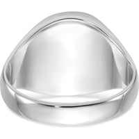 14K White Gold Men's Polished and Textured Masonic Ring with Natural Cushion Cut Black Onyx Stone by IBGoodman