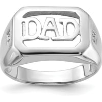 14K White Gold Men's Ring Mounting with Tapered Band and Polished Finish - Customizable Jewelry Base by Monteluci Fine Jewelry
