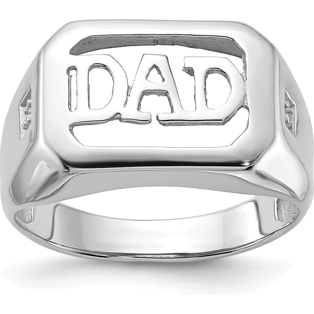 14K White Gold Men's Ring Mounting with Tapered Band and Polished Finish - Customizable Jewelry Base by Monteluci Fine Jewelry