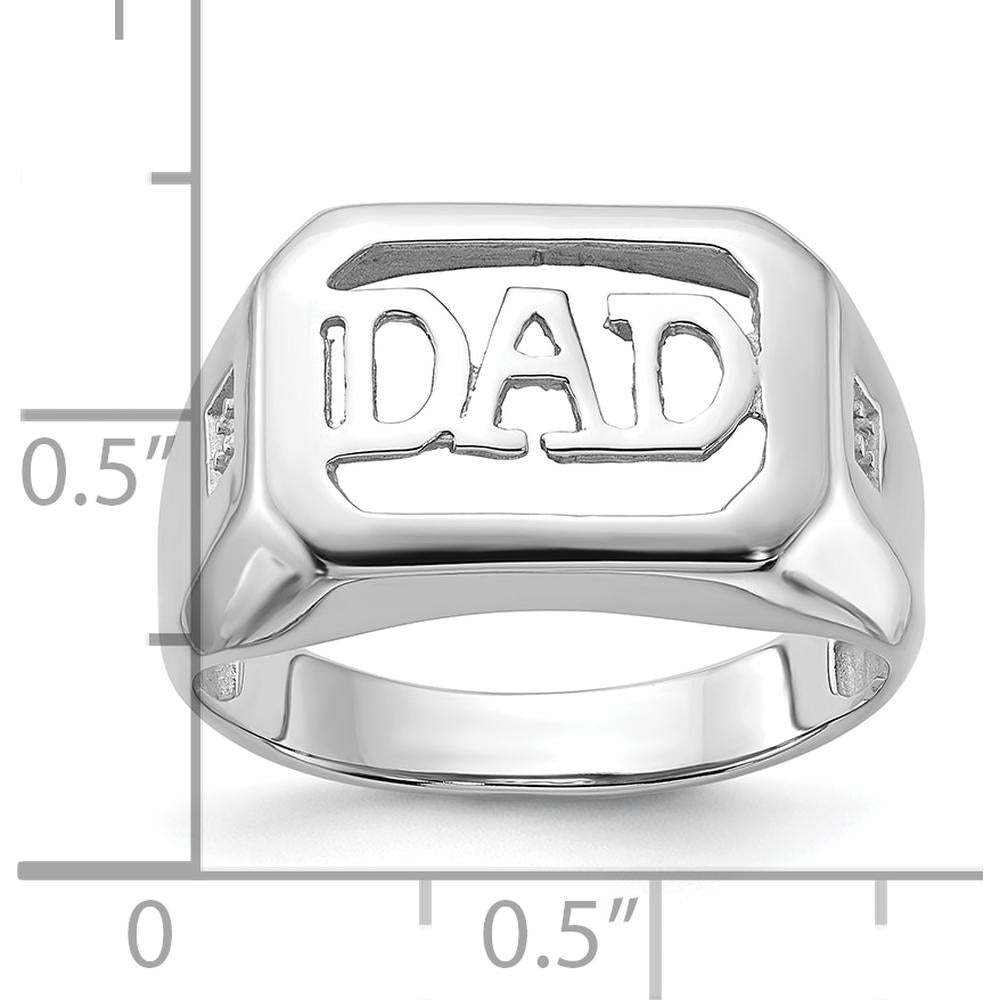 14K White Gold Men's Ring Mounting with Tapered Band and Polished Finish - Customizable Jewelry Base by Monteluci Fine Jewelry
