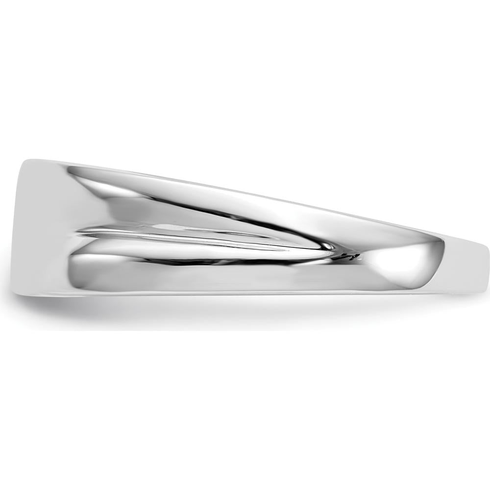 14K White Gold Men's Ring with 3 Round Brilliant Diamonds - 0.0225 Carat Total Diamond Weight by 0