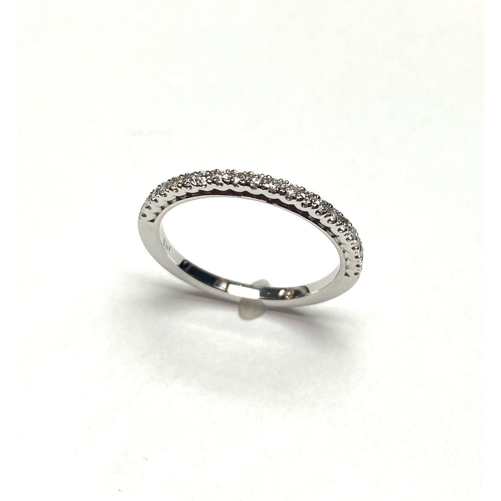14K White Gold Micro-Prong Set Round Diamond Wedding Band - 0.23 Carat Total Diamond Weight by Auriventus