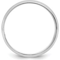 14K White Gold Milgrain Half Round Band - 5.5mm Width by Luciano & Cie