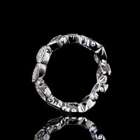 14K White Gold Mixed Shape Eternity Band with Bezel Set Pear, Emerald, and Oval Lab Diamonds - 3.50 Carats Total Diamond Weight - Covaloro Fine Jewelry