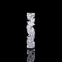 14K White Gold Mixed Shape Eternity Band with Pear and Round Lab-Grown Diamonds - 2.13 Carats Total Diamond Weight - Covaloro Fine Jewelry
