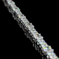 14K White Gold Mixed Shape Lariat Necklace with Marquise and Brilliant Cut Lab Diamonds - 13.91 Carat Total Diamond Weight - Covaloro Fine Jewelry