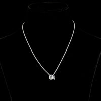 14K White Gold Mixed Shape Pendant with 1.90 Carat Cushion Cut Lab Diamond and Accent Pear & Round Lab Diamonds - 2.18 Carat Total Weight - Covaloro Fine Jewelry