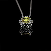 14K White Gold Mixed Shape Pendant with Lab-Grown E-F VS1 Diamonds - 1.80 Carats Total Diamond Weight - Covaloro Fine Jewelry