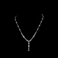 14K White Gold Mixed Shape Special Necklace with Heart, Round, and Baguette Lab Diamonds - 8.87 Carat Total Weight - Covaloro Fine Jewelry