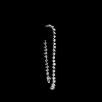 14K White Gold Mixed Shape Station Bracelet with Brilliant, Princess, and Pear Cut Lab-Grown Diamonds - 6.95 Carat Total Diamond Weight - Covaloro Fine Jewelry