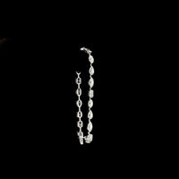 14K White Gold Mixed Shape Station Bracelet with Marquise, Pear, and Radiant Lab Diamonds - 9.02 Carats Total Diamond Weight - Covaloro Fine Jewelry