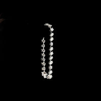 14K White Gold Mixed Shape Station Bracelet with Oval, Pear, Round Brilliant, and Emerald Cut Lab Diamonds - 16.44 Carats Total Diamond Weight - Covaloro Fine Jewelry