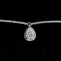 14K White Gold Mixed Shape Station Bracelet with Pear, Heart, Emerald, and Round Lab Diamonds - 2.31 Carat Total Weight - Covaloro Fine Jewelry