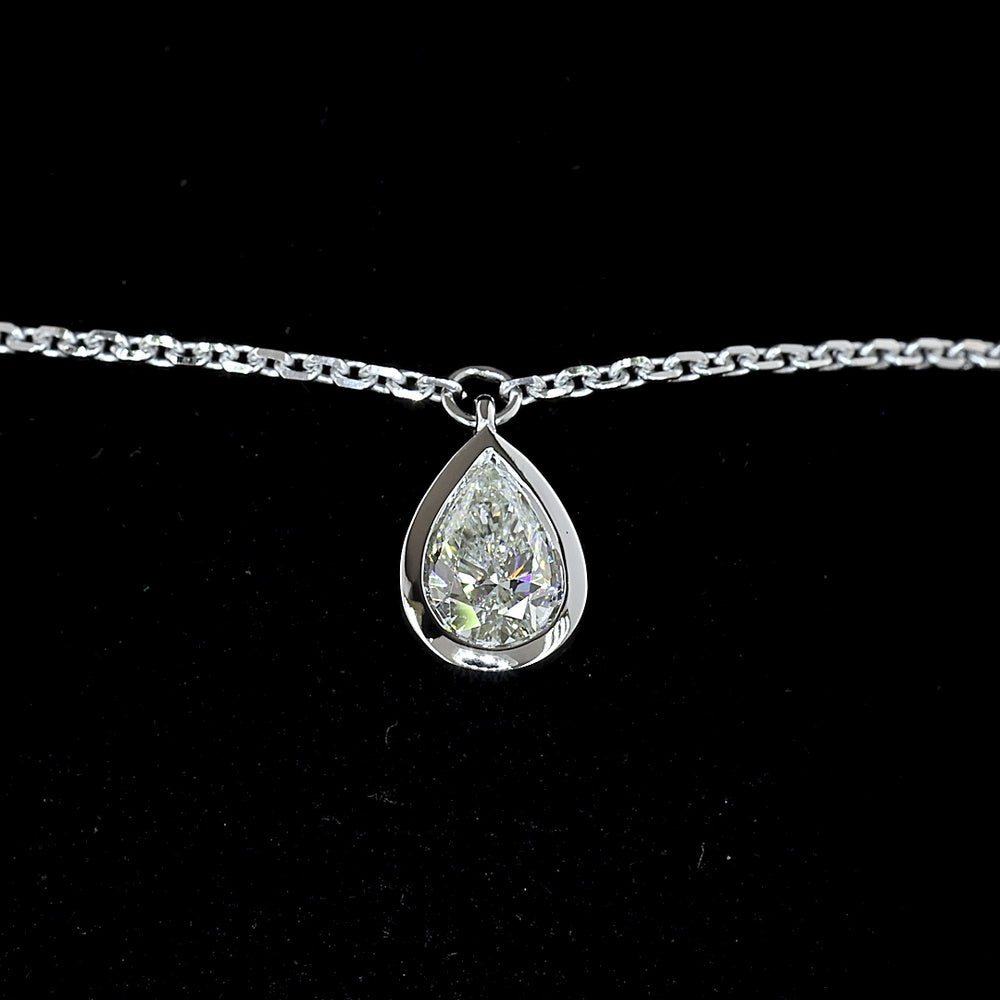 14K White Gold Mixed Shape Station Bracelet with Pear, Heart, Emerald, and Round Lab Diamonds - 2.31 Carat Total Weight - Covaloro Fine Jewelry