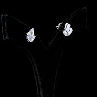 14K White Gold Mixed Shape Stud Earrings with Emerald Cut, Marquise, and Pear Lab Diamonds - 3.00 Carats Total Diamond Weight - Covaloro Fine Jewelry
