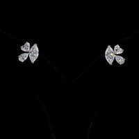 14K White Gold Mixed Shape Stud Earrings with Marquise, Pear, and Heart Lab Diamonds - 2.51 Carat Total Diamond Weight - Covaloro Fine Jewelry