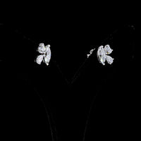 14K White Gold Mixed Shape Stud Earrings with Marquise, Pear, and Heart Lab Diamonds - 2.51 Carat Total Diamond Weight - Covaloro Fine Jewelry