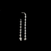 14K White Gold Mixed Shape Tennis Bracelet with Oval, Emerald, and Marquise Lab Diamonds in Bezel Setting - 12.39 Carats Total Diamond Weight - Covaloro Fine Jewelry