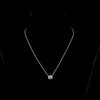 14K White Gold Modern Bezel Set Solitaire Pendant with Brilliant Cut Round Lab Diamond - 1.02 Carat Total Weight D VVS2 IGI Certified - Covaloro Fine Jewelry