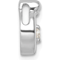 14K White Gold Mother and Child Pendant with Diamond and 4 Birthstones - Personalized Family Jewelry by Oro Pregiato