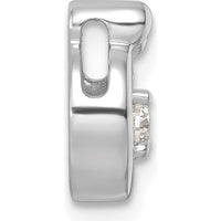 14K White Gold Mother and Child Pendant with Diamond and Birthstone - Customizable Semi-Mount Design by Oro Pregiato