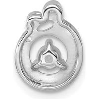 14K White Gold Mother and Child Pendant with Diamond and Birthstone - Customizable Semi-Mount Design by Oro Pregiato