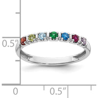 14K White Gold Mother's Ring Mounting with Rhodium Plating for Personalized Gemstone Setting by Oro Pregiato
