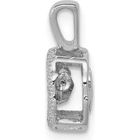 14K White Gold Moving Diamond Halo Pendant with Round Diamonds - 0.024 Carat Total Diamond Weight by Monteluci Fine Jewelry