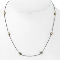 14K White Gold Necklace with Marquise Diamonds - 3.1 Carats Total Diamond Weight