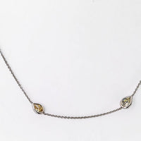 14K White Gold Necklace with Marquise Diamonds - 3.1 Carats Total Diamond Weight