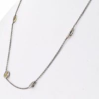 14K White Gold Necklace with Marquise Diamonds - 3.1 Carats Total Diamond Weight