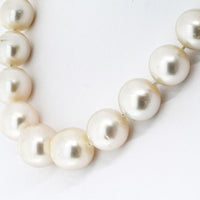 14K White Gold Necklace with South Sea Cultured Pearls - 138.1 Grams
