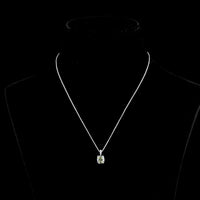 14K White Gold North-South Antique Cushion Cut Lab Diamond Pendant with Brilliant Round Accents - 2.12 Carat Total Diamond Weight (IGI Certified) - Covaloro Fine Jewelry